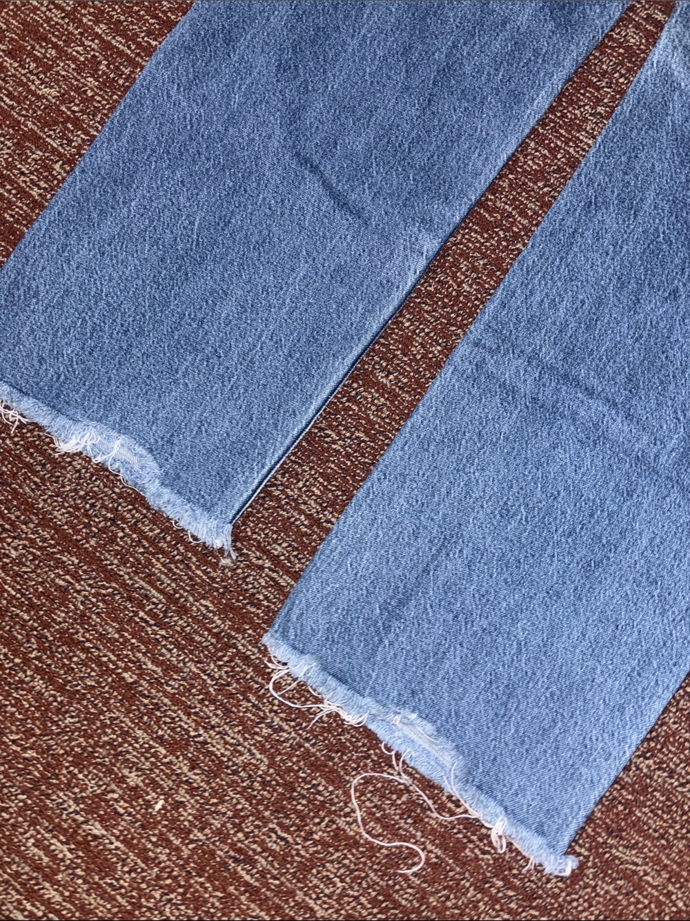 American Eagle stovepipe jeans wide leg mid rise medium wash distressed size 6 - Picture 9 of 15